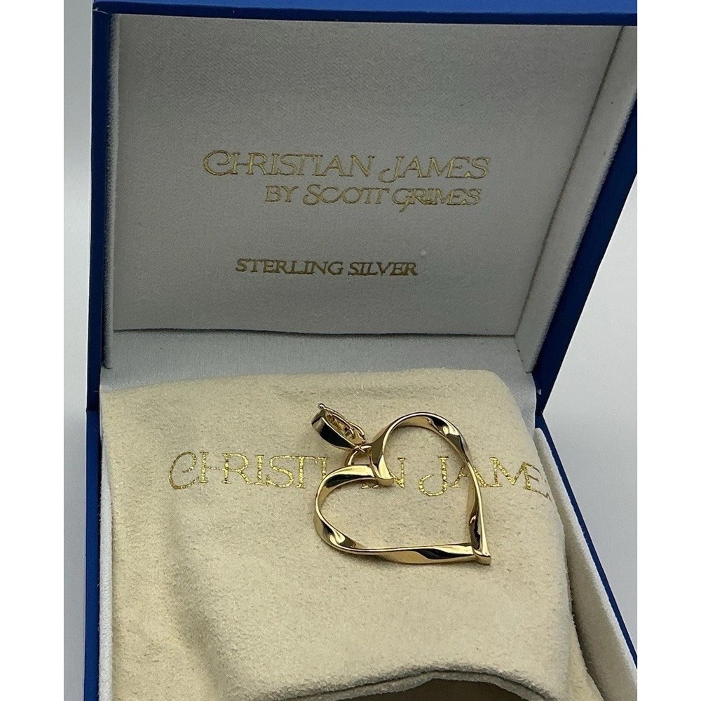 Christian James Scott Grimes 14K Gold Clad Sterling Silver Heart Pendant J449104